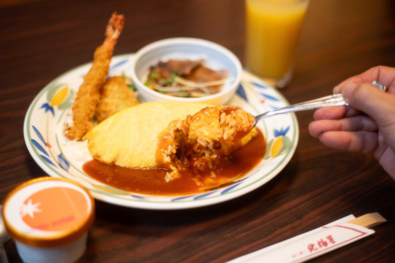 【事前予約OK】自慢の特選オムライスセット＠北極星　心斎橋本店