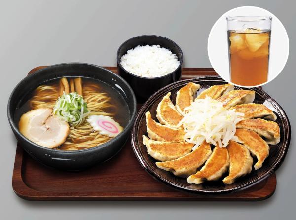 【五味八珍　浜松駅ビルメイワン店】浜松餃子＋選べるらーめん＋ライス（ソフトドリンク1杯付き）