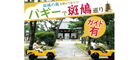 バギーで爽快！法隆寺・法輪寺・法起寺 斑鳩三塔めぐり
