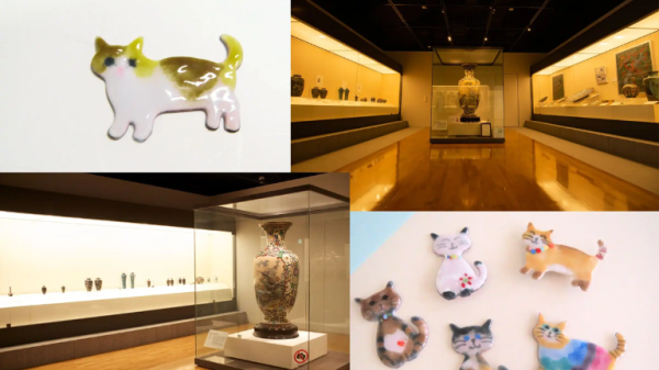 【七宝焼アートヴィレッジ】七宝焼体験“猫アート”ピンバッジづくり