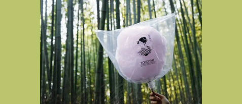 京都嵐山「zarame」の選べる京綿菓子＆ドリンク