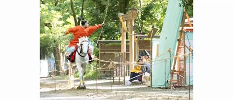 【特別 生解説付】下鴨神社　「騎射流鏑馬神事」　有料観覧席