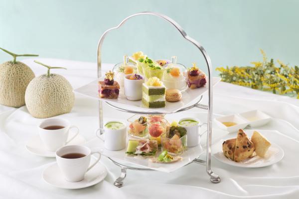 【丸ノ内ホテルで愉しむ】ポム・ダダン アフタヌーンティー “メロンが誘う初夏の調べ” ～スパークリングワイン付～